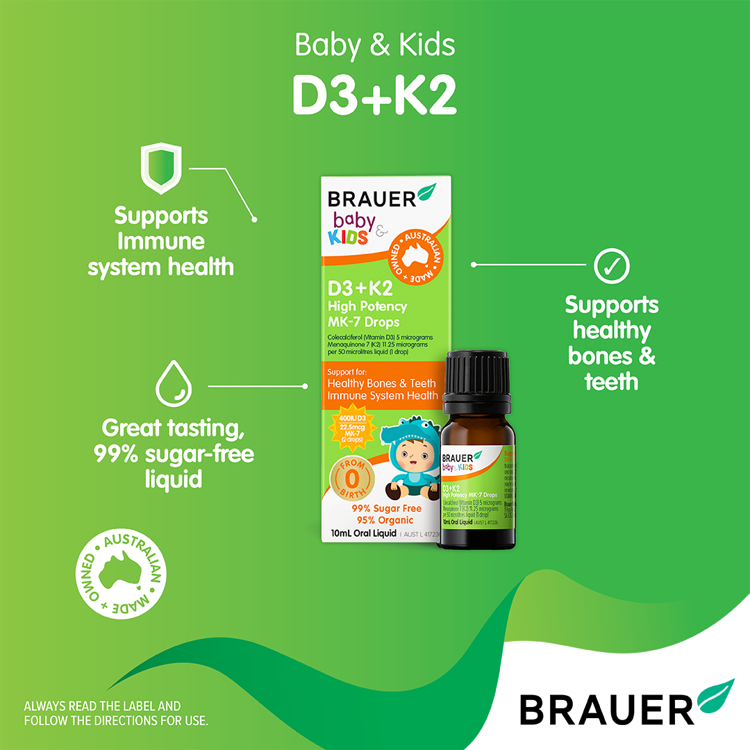 Brauer Baby & Kids D3 +K2 High Potency MK-7 Drops