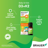 Brauer Baby & Kids D3 +K2 High Potency MK-7 Drops